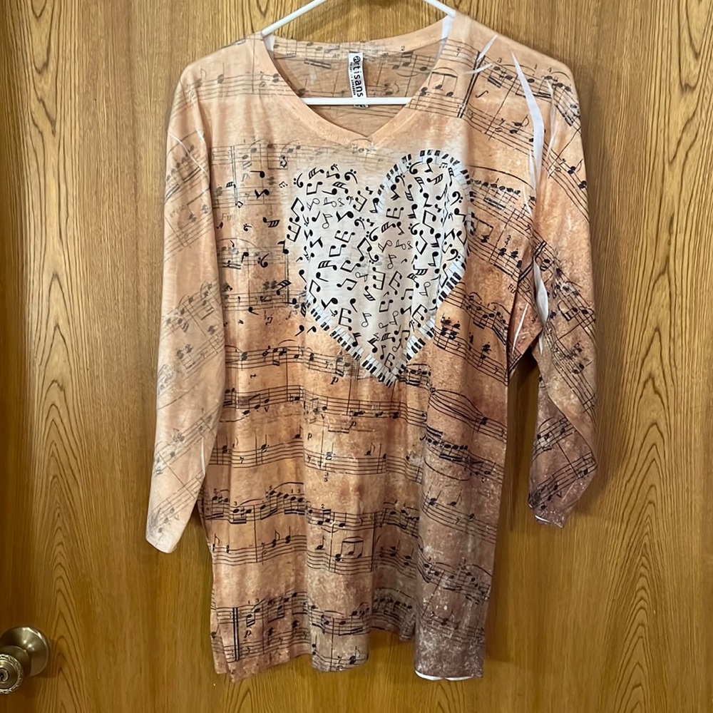 Artisans Music Print Top